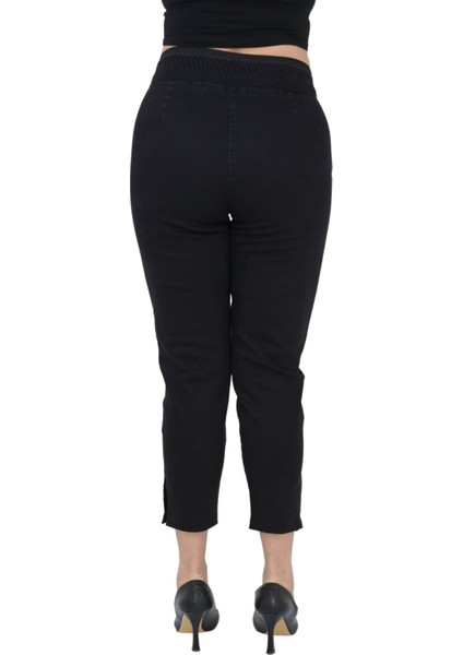 Kadın Büyük Beden Boru Paça Yüksek Bel Toparlayıcı Boru Paça Pantolon