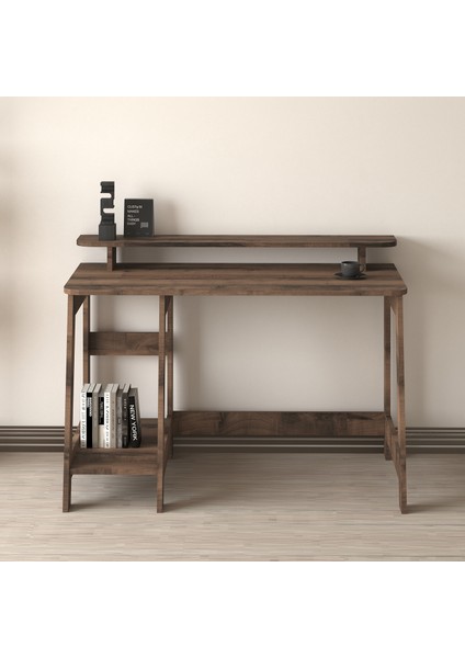 Country Ergonomik Çalışma Masası, Modern Bilgisayar Masası - Antik Ceviz fiyatları