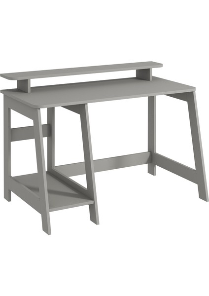 Country Ergonomik Çalışma Masası, Modern Bilgisayar Masası - Gri