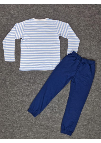 T-Rex Baskılı T-Shirt + Indigo Pantolon Takım