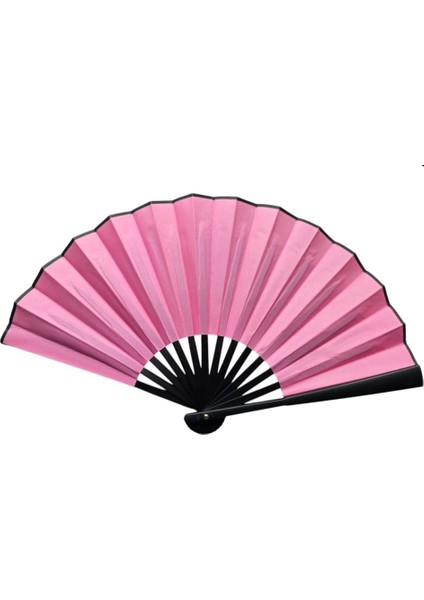 Plastik Kumaş Yelpaze 12 Li Pembe
