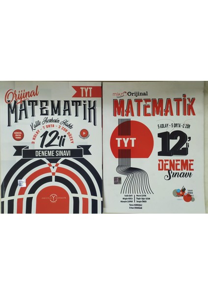 Orijinal Yayınları Tyt Matematik 12'li Deneme Sınavı+Mikro Orijinal Yayınları Tyt Matematik 12'li Deneme Sınavı