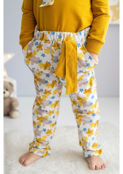 Kız Çocuk Sarı Desenli Pantolon (2-7yaş) modelleri