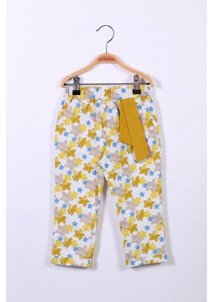 Kız Çocuk Sarı Desenli Pantolon (2-7yaş) fırsatları