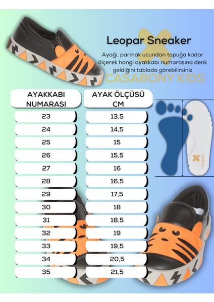 Leopar Erkek Çocuk Ortopedik Sneakers