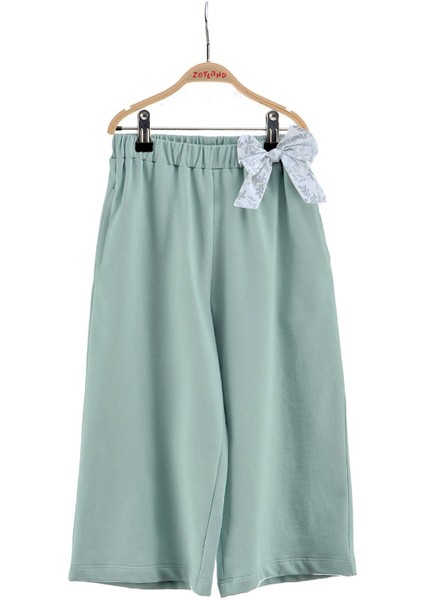 Kız Çocuk Yeşil Kurdeleli Pantolon (2-7yaş) modelleri