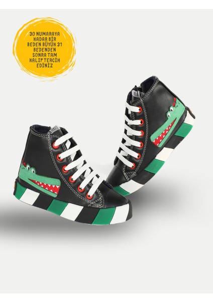 Timsah Ortopedik Destekli Siyah Erkek Çocuk Sneakers indirimleri