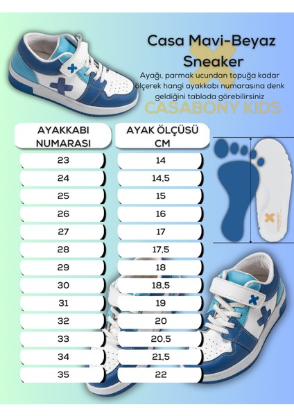 Casa Mavi Beyaz Erkek Çocuk Sneakers indirimleri