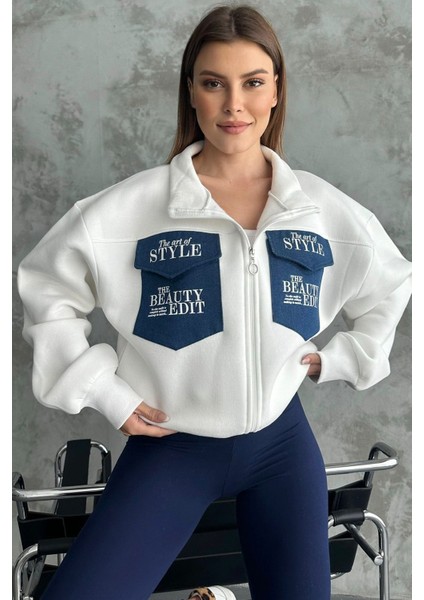 Çift Cepli Üç Iplik Sweatshirt