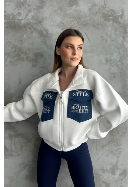 Çift Cepli Üç Iplik Sweatshirt