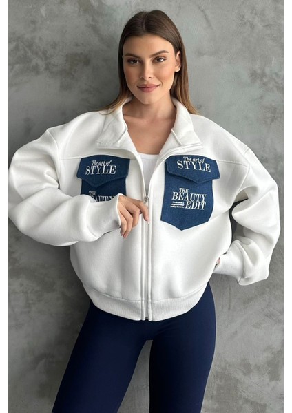 Çift Cepli Üç Iplik Sweatshirt