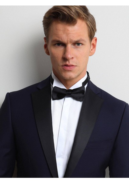 Saks Slim Fit Kelebek Yaka Dokuma Smokin Takım Elbise