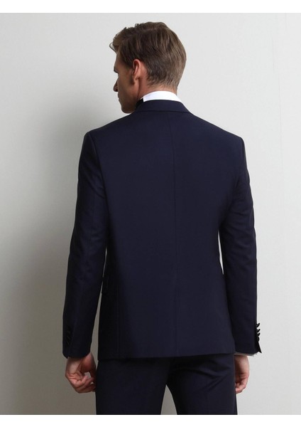 Saks Slim Fit Kelebek Yaka Dokuma Smokin Takım Elbise