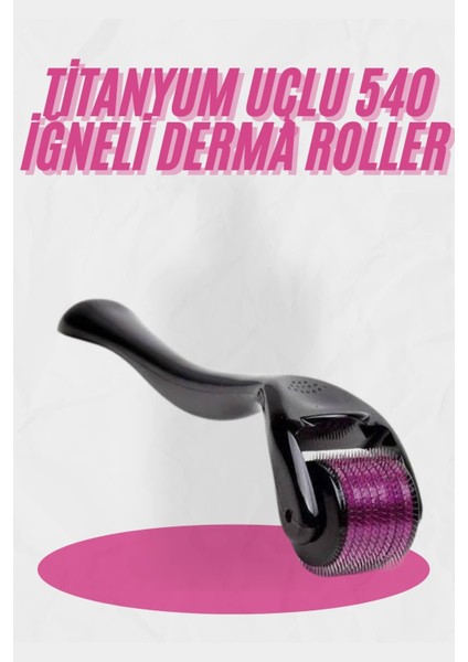 Msa-Shop Dermaroller Titanyum 540 Iğneli 1 mm Saç Kaş Sakal Serum Kullanıma Uygun