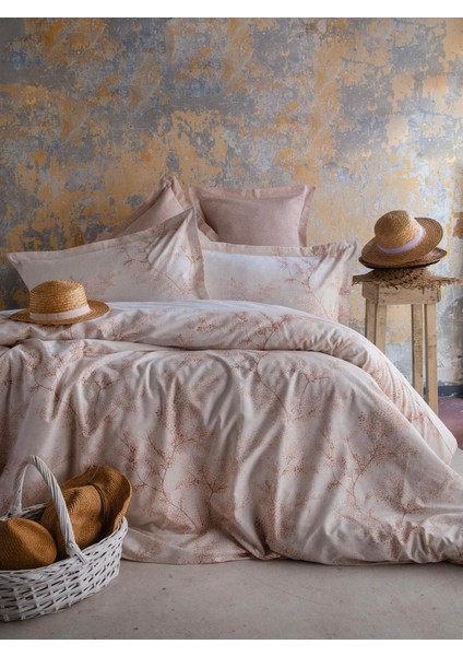 Tek Kişilik Mila Terracota Nevresim Takımı