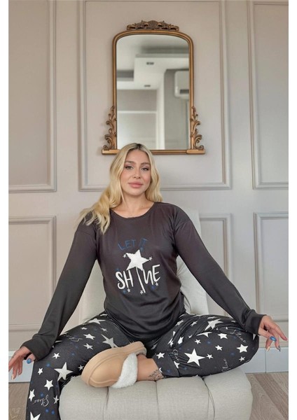 Shine Desenli Termal Kadın Pijama Takımı fiyatları