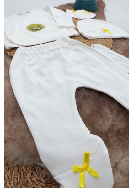 Sema Baby 5 Parça Gülen Surat Hastane Çıkışı Zıbın Seti 0-3 Ay modelleri