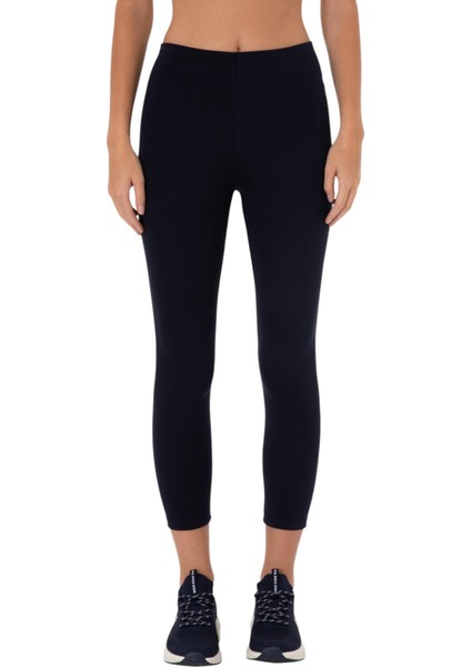 Kadın Lacivert Yüksek Bel Toparlayıcı Günlük Tayt