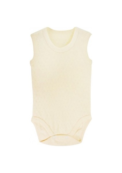Sema Baby Jakarlı Askılı Badi (Body) - Krem 18-24 Ay