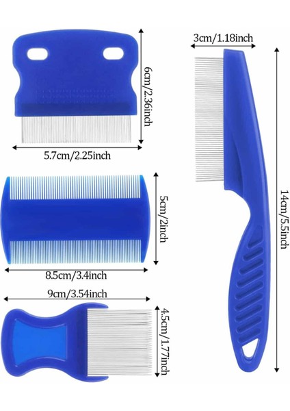 Msa-Shop 4'lü Bit Pire Tarağı Set Kedi Köpek Evcil Hayvan Tüy Toplayıcı Mavi modelleri
