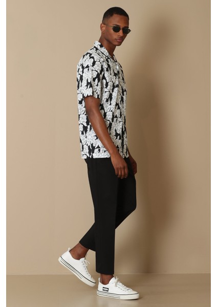Nıce Erkek Smart Gömlek Resort Fıt Siyah