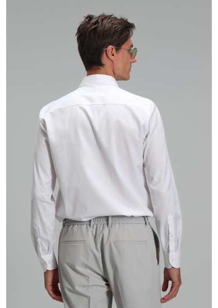 Arkıtel Erkek Smart Gömlek Comfort Slim Fit Beyaz