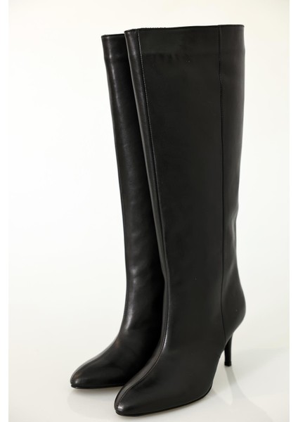 Siyah Topuklu Klasik Çizme 25357 fiyatları