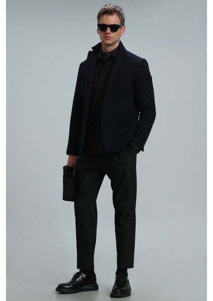 Haly Spor Erkek Blazer Ceket Slim Fit Lacivert