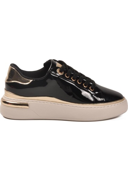 Ayakmod Lady 029 Z Altın Detaylı Siyah Rugan Kadın Sneaker fiyatları