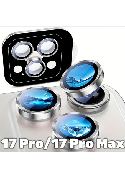 iPhone 17 Pro Max ve 17 Pro Uyumlu Kolay Uygulama Aparatlı Yüksek Kalite Safir Kamera Lens Koruyucu