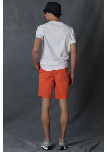 Zegler Spor Erkek Chino Şort Slim Fit Mavi