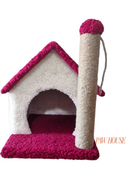 Pawhouse Tek Katlı Kedi Evi Pembe