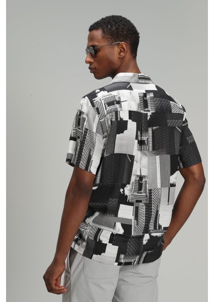 Veron Erkek Smart Gömlek Resort Fıt Siyah