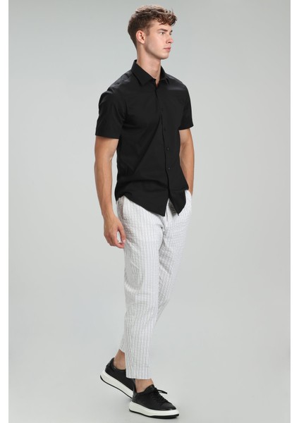 Arus Erkek Smart Gömlek Slim Fit Siyah