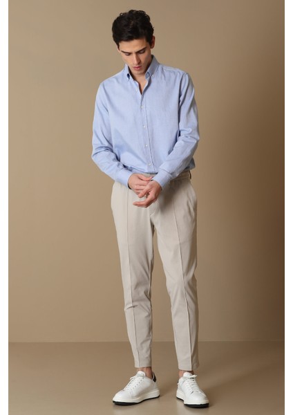 Danıel Erkek Smart Casual Gömlek Comfort Slim Fit Mavi