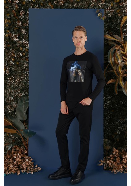 Ts 861 Siyah Spor T-Shirt