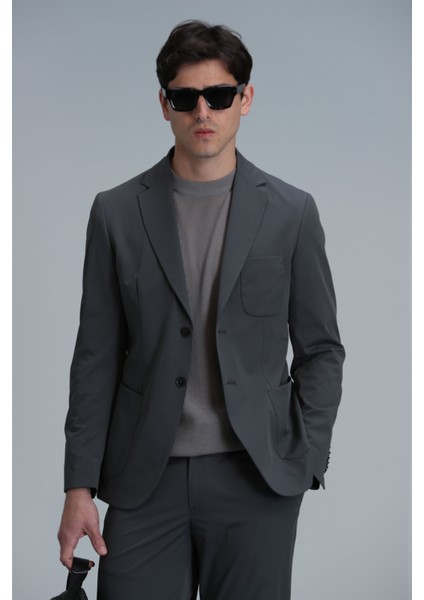 Mex Spor Erkek Blazer Ceket Slim Fit Siyah