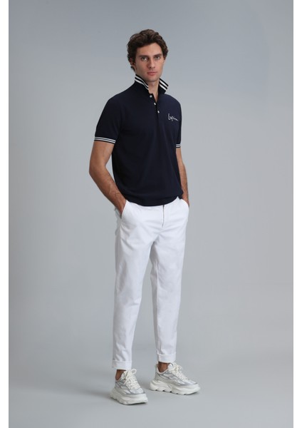 Tom Smart Erkek Chino Pantolon Slim Fit Lacivert