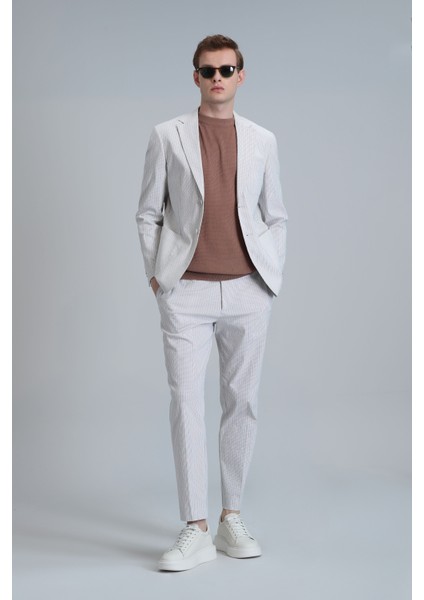 Cosby Spor Erkek Blazer Ceket Slim Fit Saks