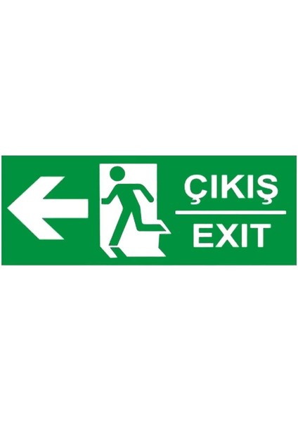 Acil Çıkış Levhası Pvc Sol Yön