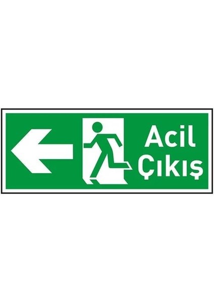 Acil Çıkış Levhası Pvc Sol Yön fiyatları