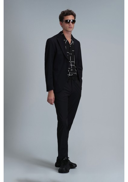 Mex Spor Erkek Blazer Ceket Slim Fit Siyah