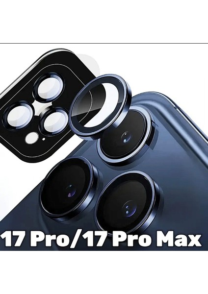 iPhone 17 Pro Max ve 17 Pro Uyumlu Kolay Uygulama Aparatlı Yüksek Kalite Safir Kamera Lens Koruyucu