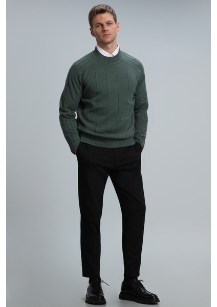 Time Tam Balikçi Erkek Kazak Siyah