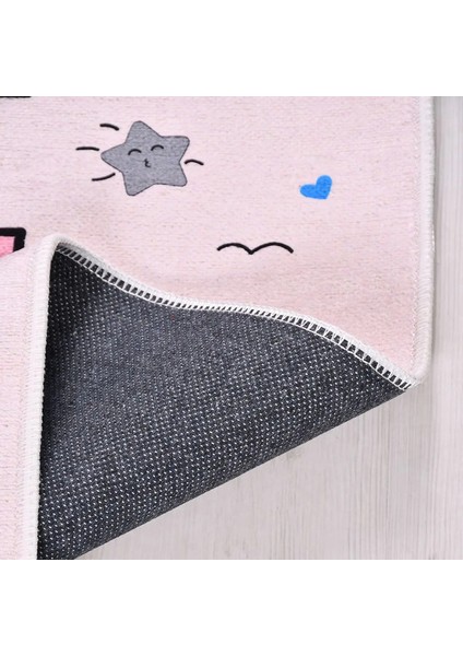 Wohlen Figürlü Pembe Pamuk ve Polyester Kaydırmaz Taban Dijital Baskı Çocuk Halısı indirimleri