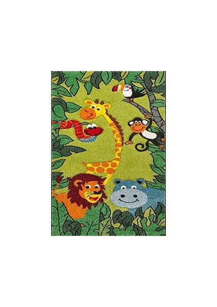 Fully Figürlü Multi Pamuk ve Polyester Kaydırmaz Taban Dijital Baskı Çocuk Halısı