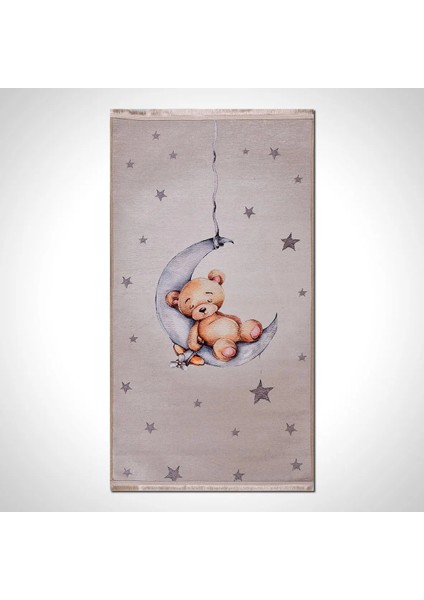 Reiden Figürlü Krem Pamuk ve Polyester Kaydırmaz Tabanlı Dijital Baskı Çocuk Halısı fiyatları