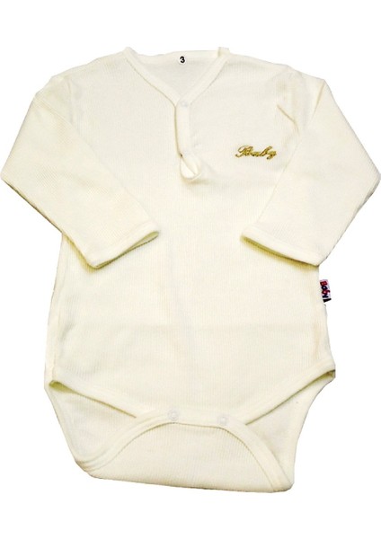 Sema Baby Uzun Kol Kaşkorse Badi (Body) - Ekru 0-6 Ay