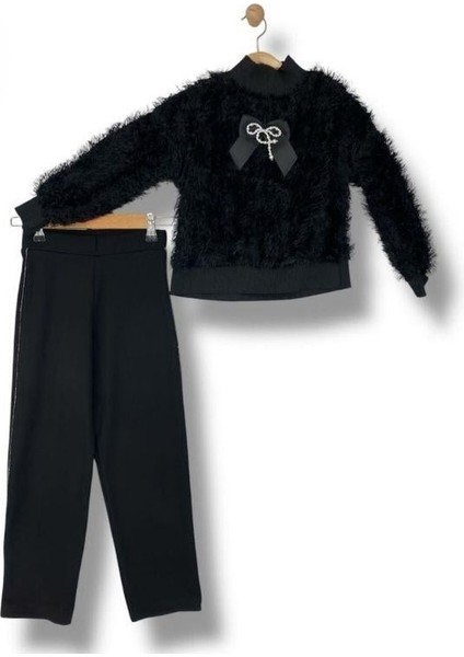Kız Çocuk Örme Sakallı Şık Pantolonlu Takım fırsatları