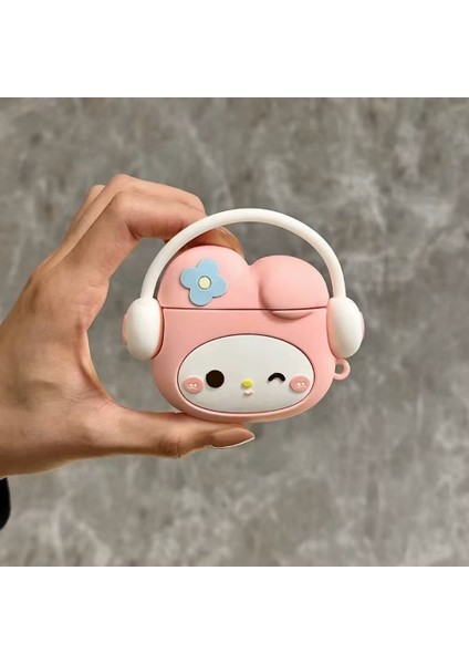 Apple Airpods Pro 3. (2025) Nesil ile Uyumlu Figürlü Kılıf+Kanca